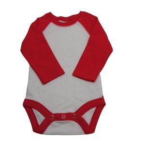 Laughing Giraffe Bodysuit Long Sleeve White/Red, Size 0-3m New without Tags